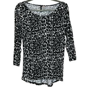 H&M Divided 3/4 sleeve blouse animal print